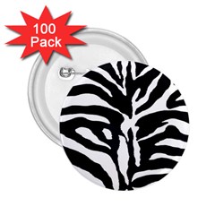 Zebra-black White 2 25  Buttons (100 Pack)  by nateshop