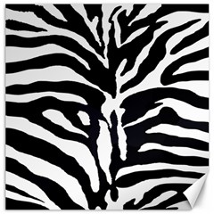 Zebra-black White Canvas 16  X 16  by nateshop