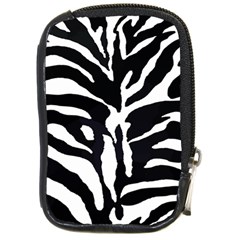 Zebra-black White Compact Camera Leather Case by nateshop