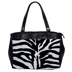 Zebra-black White Oversize Office Handbag by nateshop