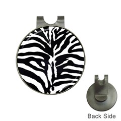 Zebra-black White Hat Clips With Golf Markers by nateshop