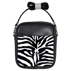 Zebra-black White Girls Sling Bag by nateshop