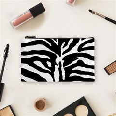 Zebra-black White Cosmetic Bag (small) by nateshop