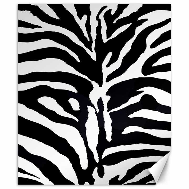 Zebra-black White Canvas 20  x 24 