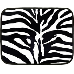 Zebra-black White Fleece Blanket (mini) by nateshop