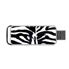 Zebra-black White Portable Usb Flash (one Side) by nateshop