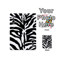 Zebra-black White Playing Cards 54 Designs (mini) by nateshop