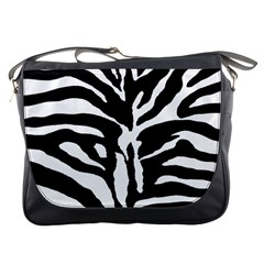 Zebra-black White Messenger Bag by nateshop