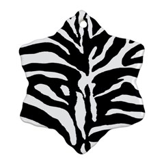 Zebra-black White Snowflake Ornament (two Sides)