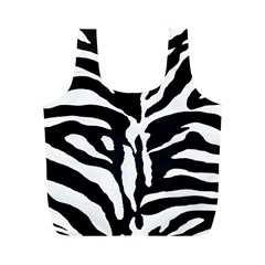 Zebra-black White Full Print Recycle Bag (m) by nateshop