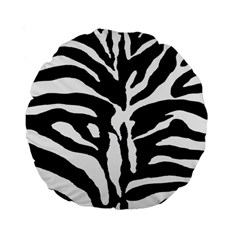 Zebra-black White Standard 15  Premium Round Cushions by nateshop