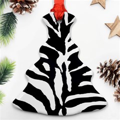 Zebra-black White Christmas Tree Ornament (two Sides)