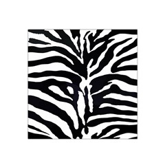 Zebra-black White Satin Bandana Scarf 22  X 22  by nateshop