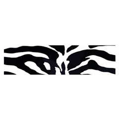 Zebra-black White Oblong Satin Scarf (16  X 60 ) by nateshop