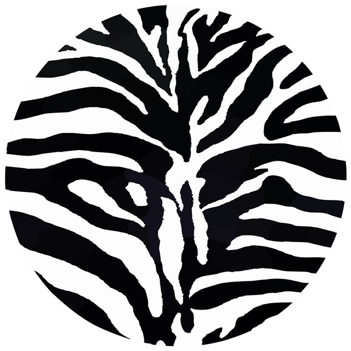 Zebra-black White Wooden Puzzle Round