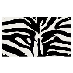 Zebra-black White Banner And Sign 7  X 4 