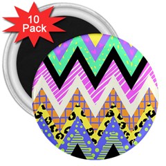 Zigzag-1 3  Magnets (10 Pack)  by nateshop