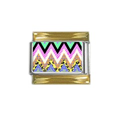 Zigzag-1 Gold Trim Italian Charm (9mm) by nateshop