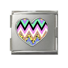 Zigzag-1 Mega Link Heart Italian Charm (18mm) by nateshop