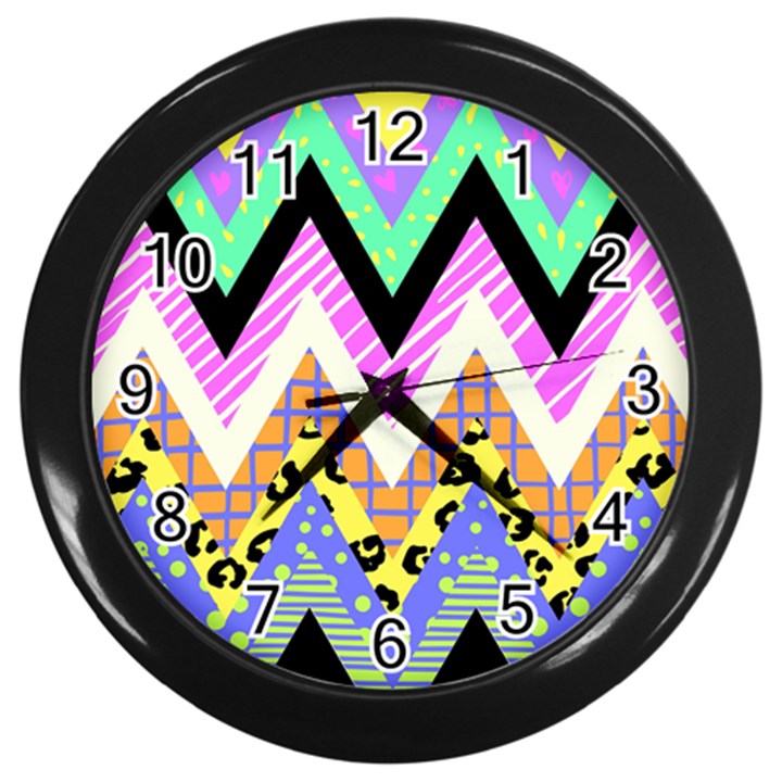 Zigzag-1 Wall Clock (Black)