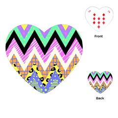 Zigzag-1 Playing Cards Single Design (heart) by nateshop