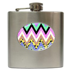 Zigzag-1 Hip Flask (6 Oz) by nateshop