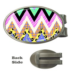 Zigzag-1 Money Clips (oval)  by nateshop