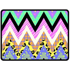 Zigzag-1 Fleece Blanket (large) by nateshop