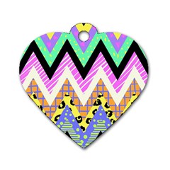 Zigzag-1 Dog Tag Heart (one Side) by nateshop