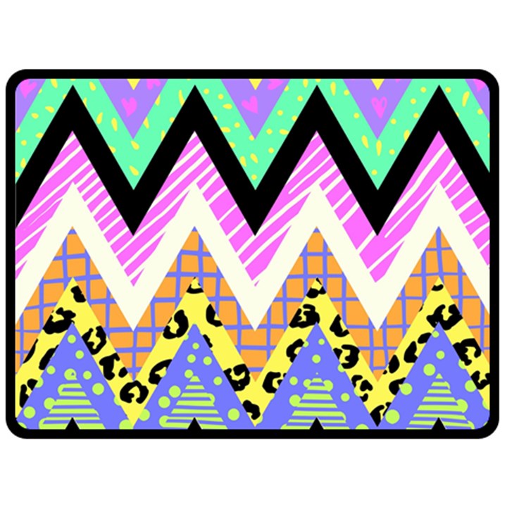 Zigzag-1 Fleece Blanket (Large)