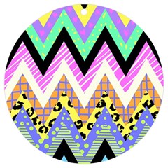 Zigzag-1 Uv Print Acrylic Ornament Round by nateshop