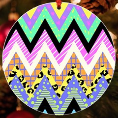 Zigzag-1 Uv Print Acrylic Ornament Round by nateshop