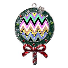 Zigzag-1 Metal X mas Lollipop With Crystal Ornament by nateshop