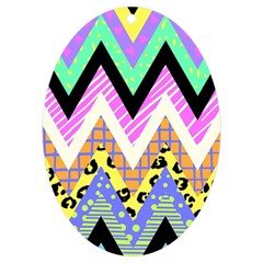 Zigzag-1 Uv Print Acrylic Ornament Oval