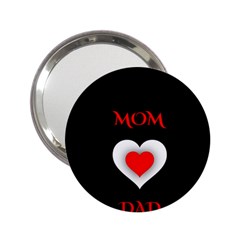 Mom And Dad, Father, Feeling, I Love You, Love 2 25  Handbag Mirrors by nateshop