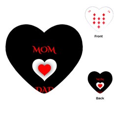 Mom And Dad, Father, Feeling, I Love You, Love Playing Cards Single Design (heart)