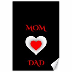 Mom And Dad, Father, Feeling, I Love You, Love Canvas 20  X 30  by nateshop