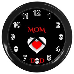 Mom And Dad, Father, Feeling, I Love You, Love Wall Clock (black) by nateshop