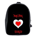 Mom And Dad, Father, Feeling, I Love You, Love School Bag (Large) Front