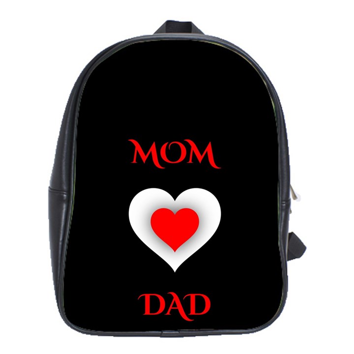 Mom And Dad, Father, Feeling, I Love You, Love School Bag (Large)