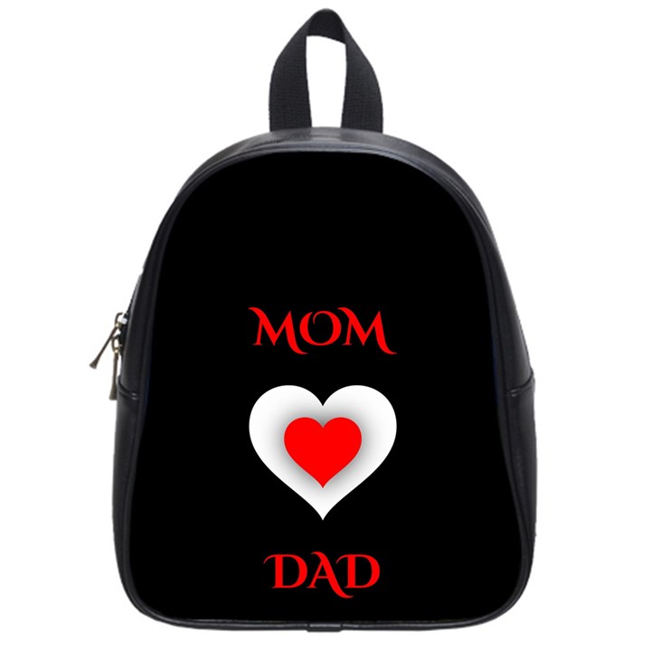 Mom And Dad, Father, Feeling, I Love You, Love School Bag (Small)