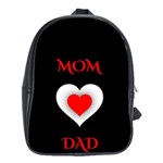 Mom And Dad, Father, Feeling, I Love You, Love School Bag (XL) Front