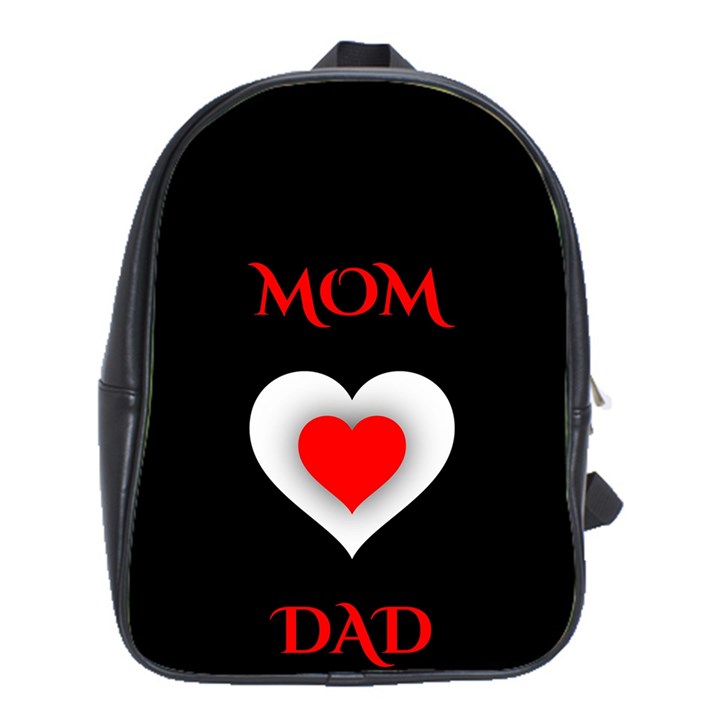 Mom And Dad, Father, Feeling, I Love You, Love School Bag (XL)