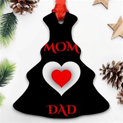 Mom And Dad, Father, Feeling, I Love You, Love Christmas Tree Ornament (two Sides) by nateshop