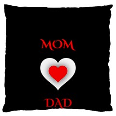 Mom And Dad, Father, Feeling, I Love You, Love Large Cushion Case (one Side) by nateshop