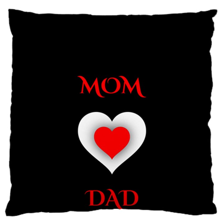 Mom And Dad, Father, Feeling, I Love You, Love Large Cushion Case (One Side)