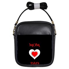 Mom And Dad, Father, Feeling, I Love You, Love Girls Sling Bag by nateshop