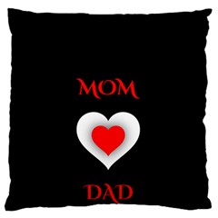 Mom And Dad, Father, Feeling, I Love You, Love Large Premium Plush Fleece Cushion Case (one Side) by nateshop