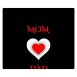 Mom And Dad, Father, Feeling, I Love You, Love Premium Plush Fleece Blanket (Small) 50 x40  Blanket Front