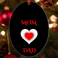 Mom And Dad, Father, Feeling, I Love You, Love Uv Print Acrylic Ornament Oval by nateshop